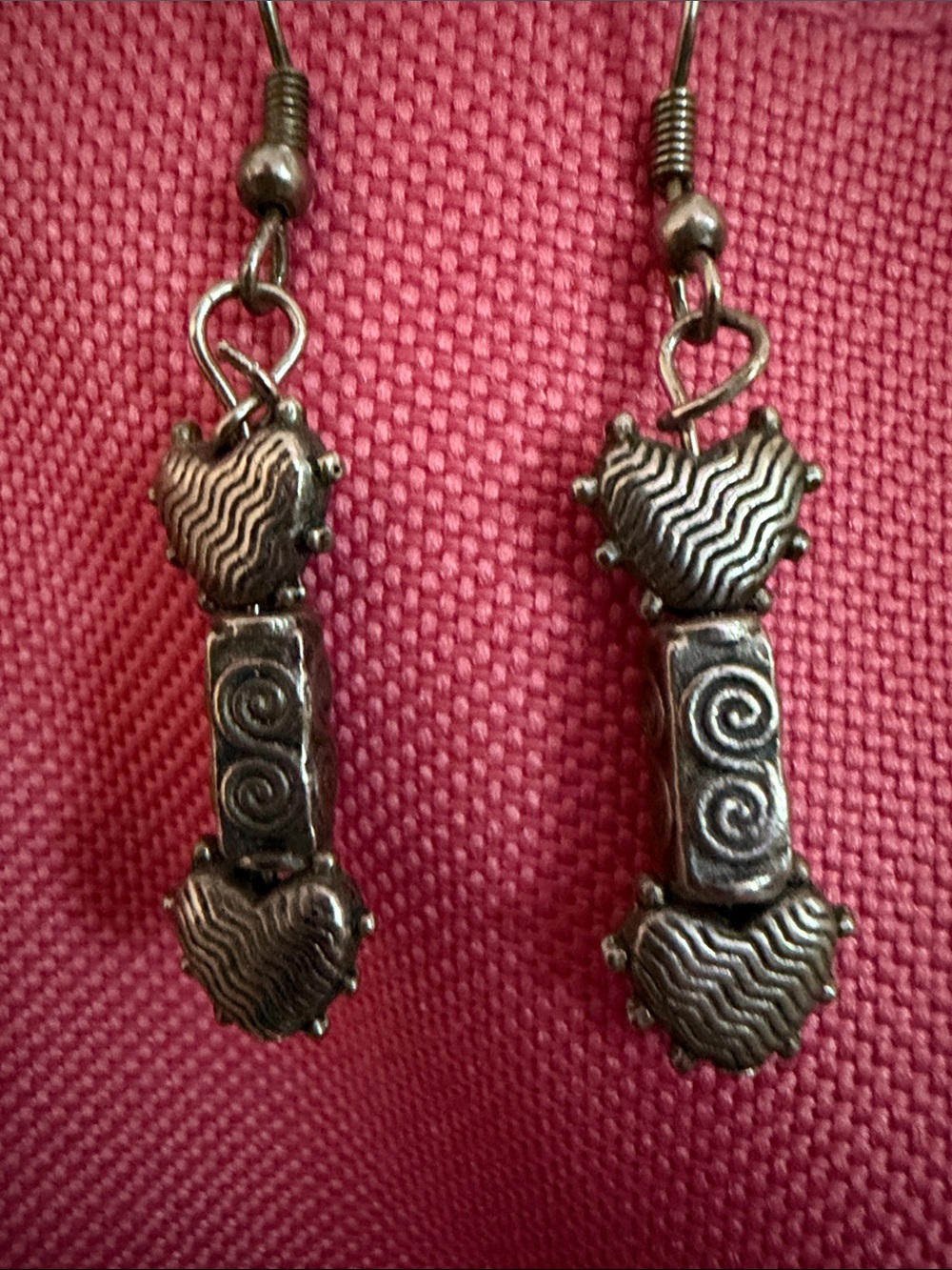 Brighton Silver Heart Dangle Earrings - Women's Jewelry